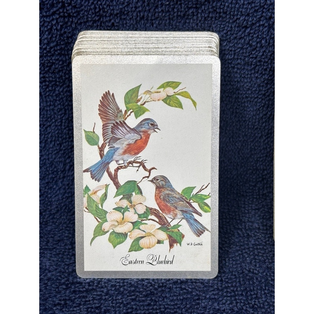 Vintage Congress Playing Cards 2 Decks Birds Cardinal Bluebird Gilded - Picture 2 of 6